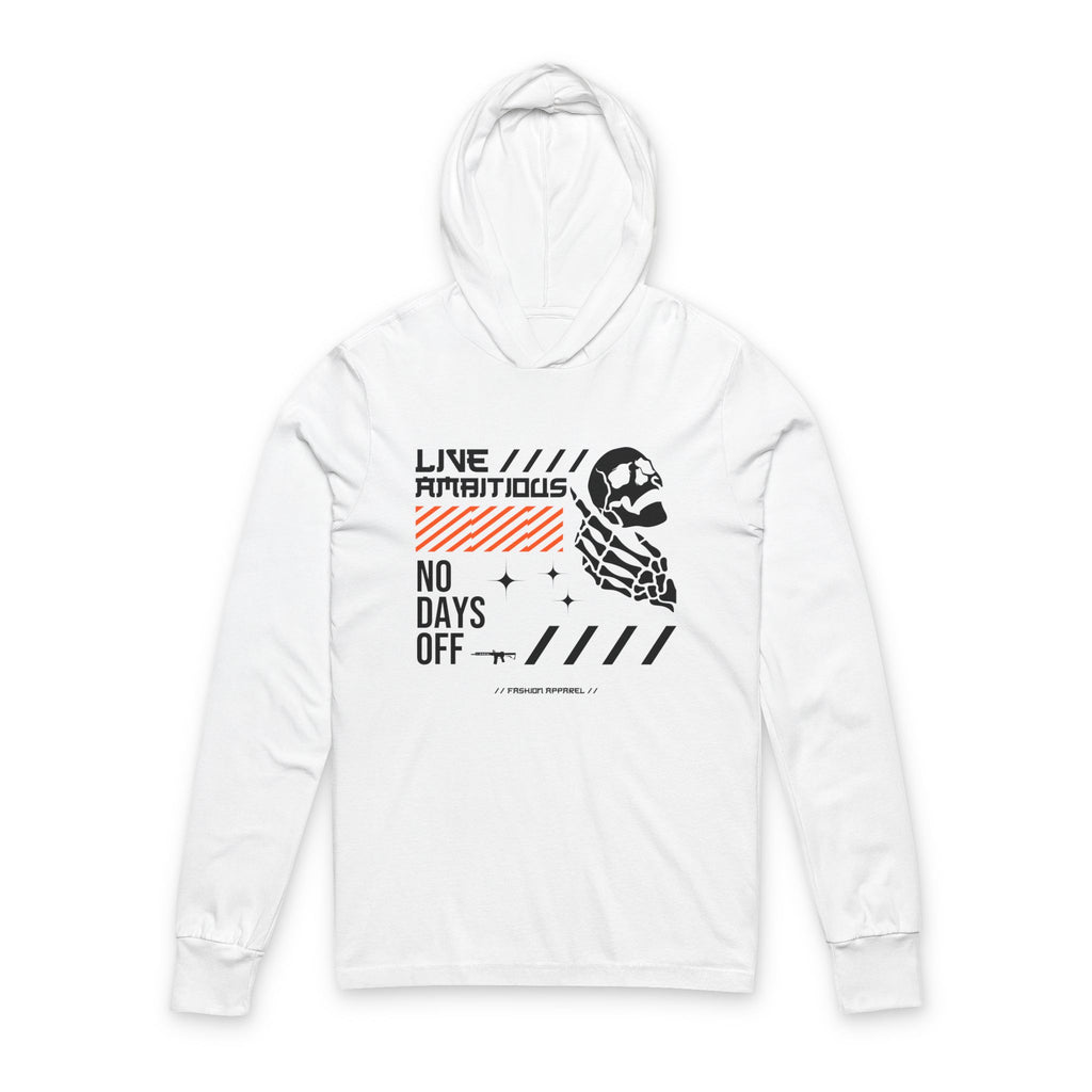 AMBITION Hooded Long Sleeve Tee — Motivational Graphic Hoodie Shirt