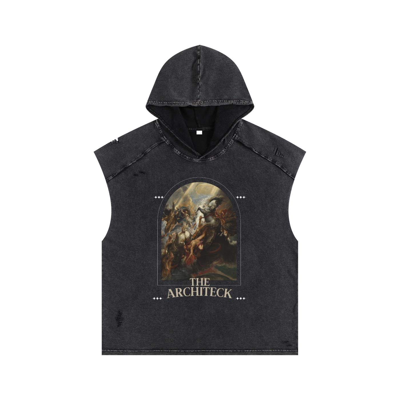 Snow Washed Boxy Hooded Tank Top