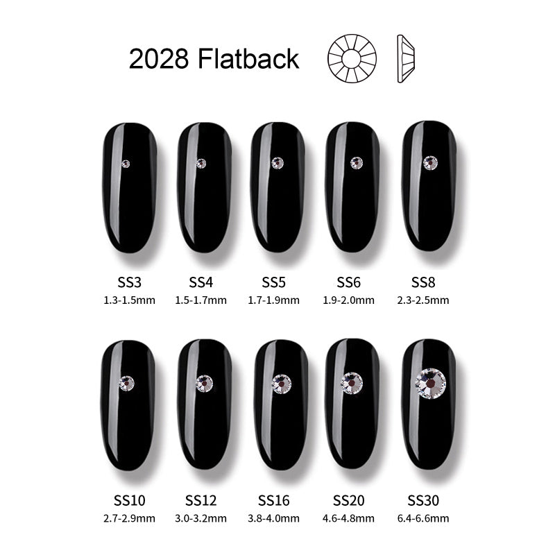 Manicure Jewelry Glass Crystal Flat Bottom Rhinestone