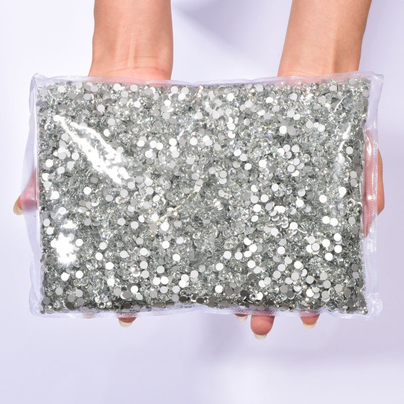 Manicure Jewelry Glass Crystal Flat Bottom Rhinestone